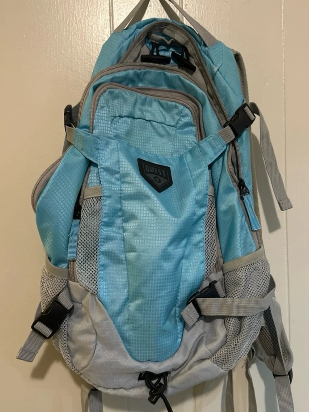 Quest light blue and Gray hiking Daypack